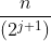 n/(2^{j+1})